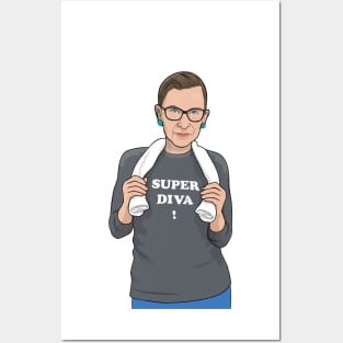 Ruth Bader Ginsburg - Super Diva Posters and Art